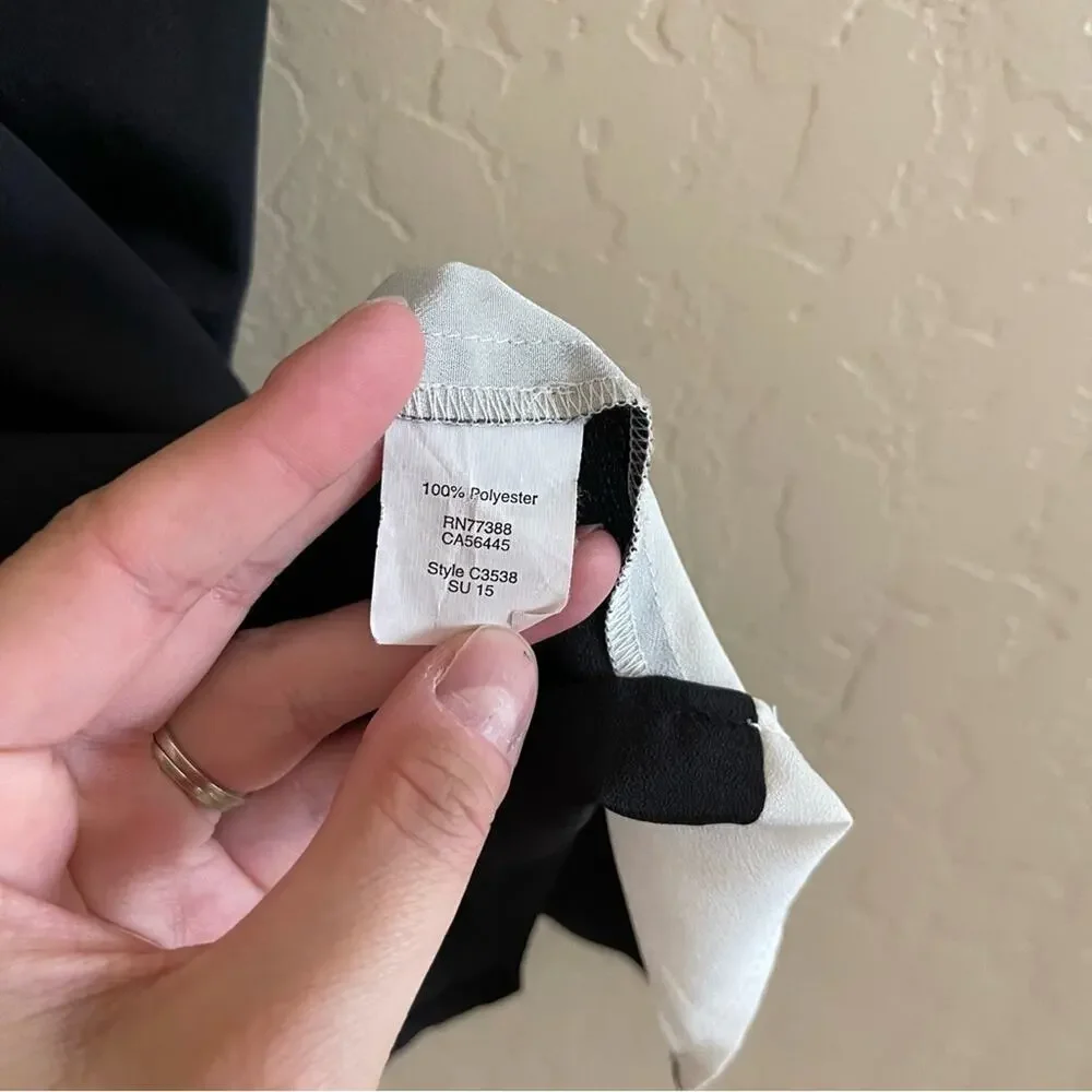 J. Crew Factory Black & White Color Block Cami‎